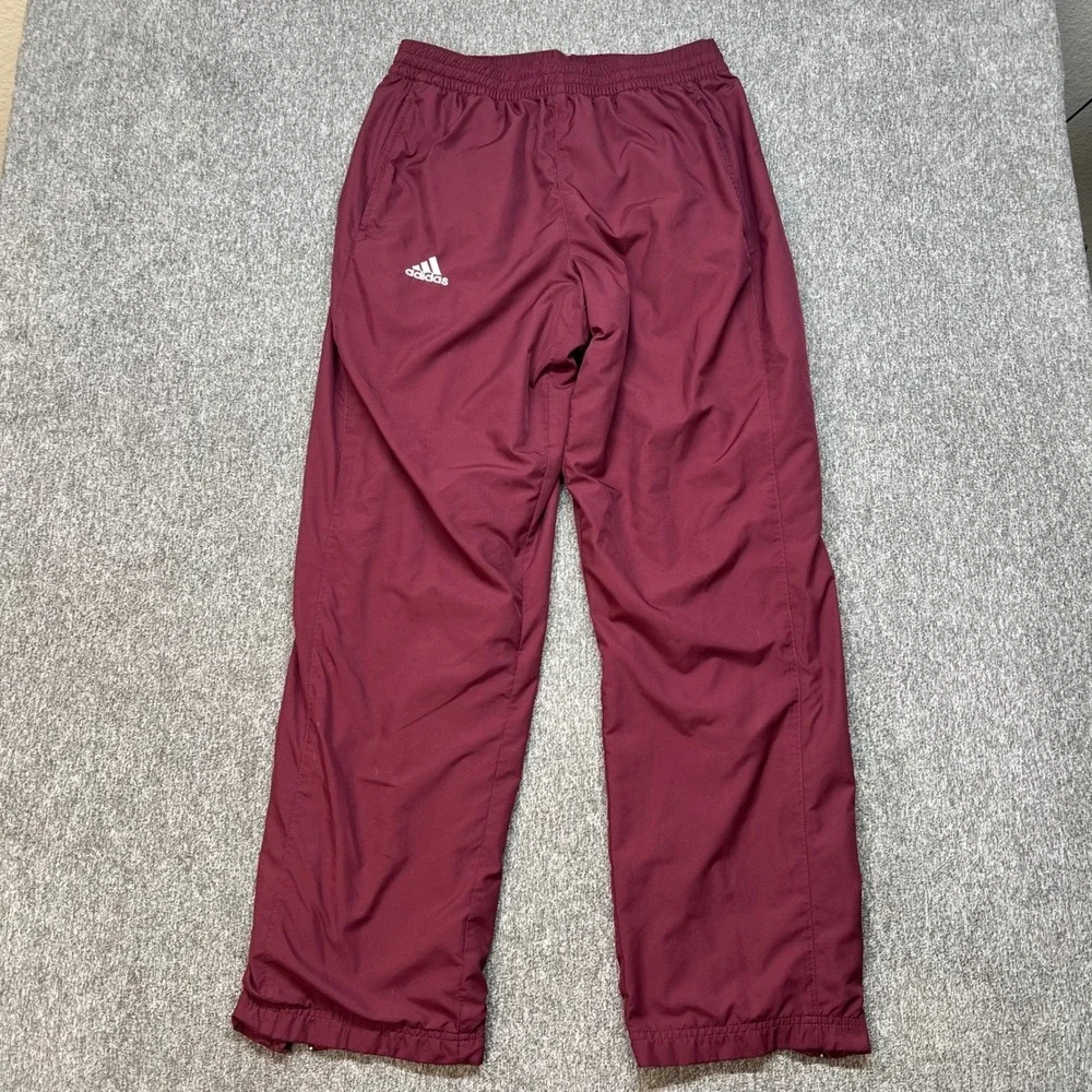 VTG Adidas Mens Burgundy‎ Track Pants Athletic Joggers Casual Style Small Y2K